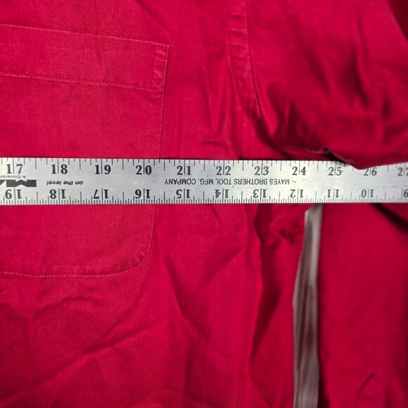 Ralph‎ Lauren Jeans Company Button Down Dress Shirt Large Men's Red Long Sleeve - Picture 6 of 8